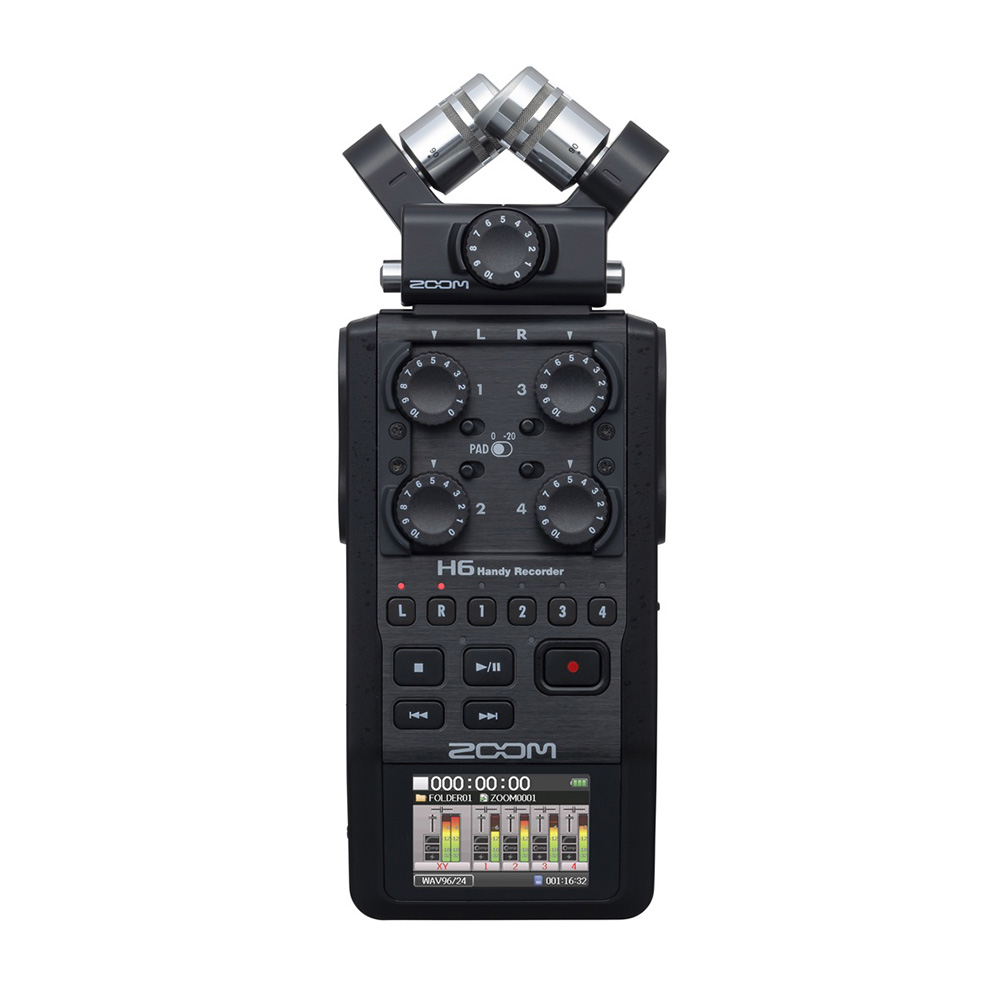 Zoom H6 Recorder Set B (มีแต่ตัวเครื่องและหัวไมค์ XY) ให้เช่า